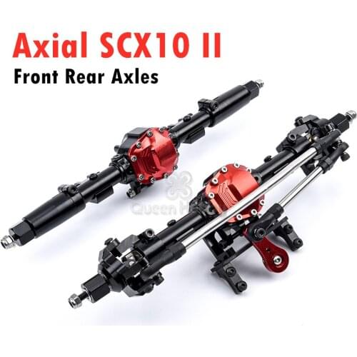 Axial SCX10 II 1/10 Front Rear Straight Complete Alloy Axle for SCX10 II 90046 90047 RC Crawler Car Upgrade Parts