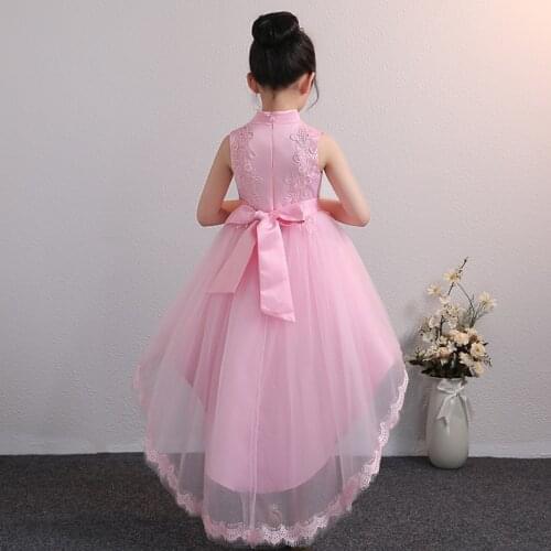 Girls Walk SHow Tail Dress Wedding Gown Party Princess Dress for Traditional Sheongsam Costume Children Pageant Long 3-12 Years