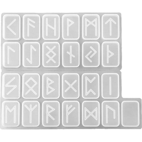 Handmade Crystal Drop Glue Mold Epoxy Resin Silicone Mould Shiny Dominos Mirror Energy Symbol Mold