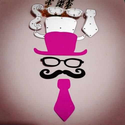 Hat and Beard and eyes Metal Cutting Dies for DIY Scrapbooking Album Paper Cards Decorative Crafts Embossing Die Cuts