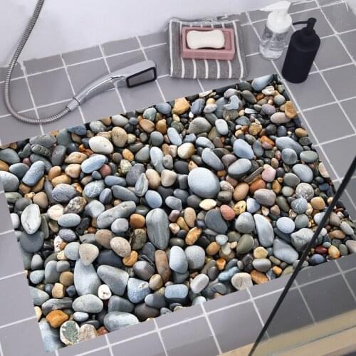 Modern Fashion 3D Wall Stickers Cobblestone Home Decor Bathroom Corridor Self Adhesive Sticker DIY Vinyl Floor Waterproof PVC
