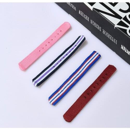Fabric Canvas Watch Band Different Colors And Design Strap Stainless Steel Buckle