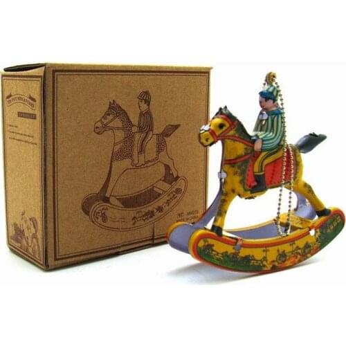 Vintage Home Decor Pendants Tin toys Iron Ornament Accessories Wind Up Tin toy Horse