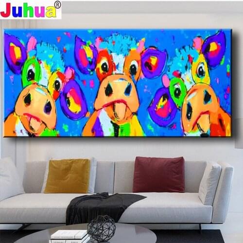 Cross stitch kits Diamond painting"Blue Cow"5D diamond embroidery sale Animals mosaic picture rhinestone decoration puzzle large