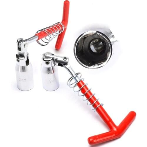High Quality Universal Car 16mm/0.6" 21mm Spark Plug Removal Tool Spanner Socket Wrench T-Handle T-Bar 220mm/8.8" T Grip Handle