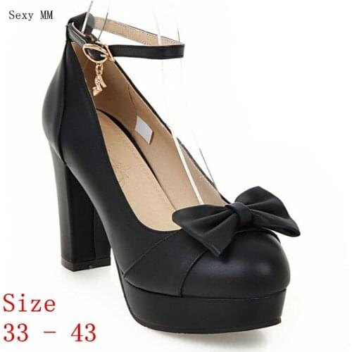 Women High Heel Shoes Platform Pumps Woman Thin High Heels Party Wedding Shoes Ladies Kitten Heels Plus Size 34 - 40 41 42 43