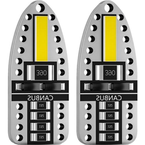 100pcs NEW T10 W5W 194 168 Canbus Car LED Reading Clearance Light Auto Door Tail Lamp Bulb 7020 2SMD White DC12V