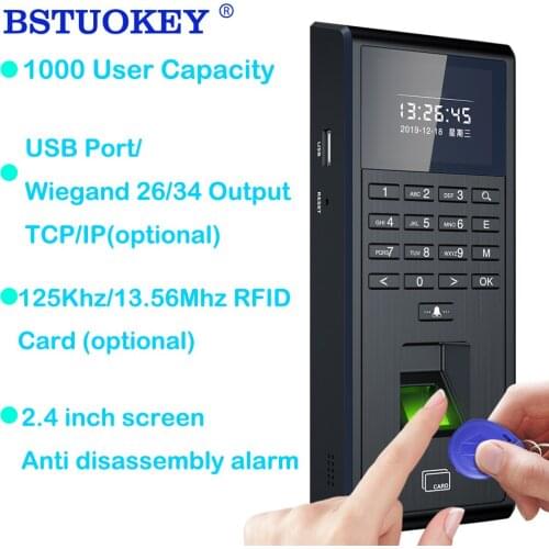 125Khz RFID Biometric Fingerprint Time Attendance Access Control Keypad Electronic USB Time Clock Recorder Time Attendance TCP