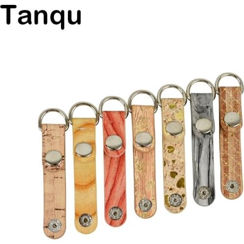 TANQU New 1 Pair 2 piece wood pattern grain Clip Closure Attachment for Obag Faux Leather Strap Hook Clip for Opocket O bag