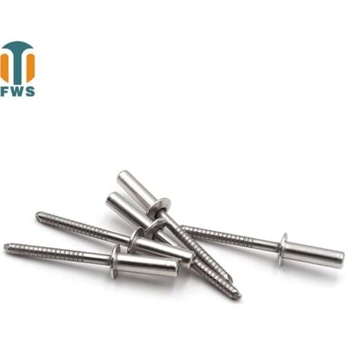 50 PCS M4.8 DIN EN ISO 16585 GB/T 12615.4 Stainless Steel Round Head Closed End Blind Rivet Sealed Hollow Rivets Blind Rivets