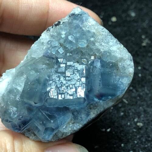 64.5g natural blue-green fluorite mineral ring vein healing teaching specimen stone decoration collection ornaments