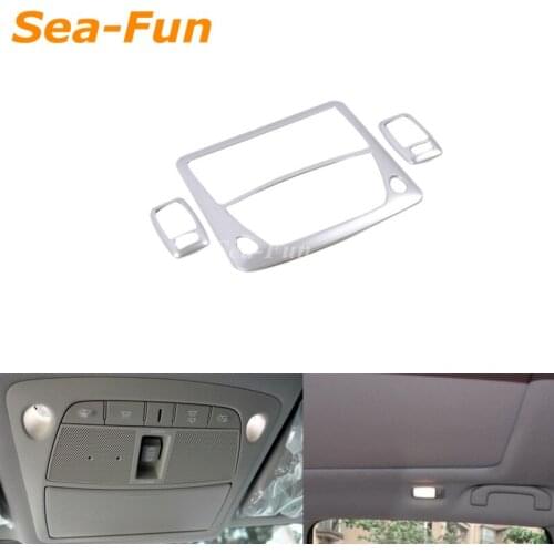 Front Rear Reading Lampshade Light Cover Frame Trim ABS for Nissan X-trail T32 Rogue Murano Sentra Pathfinder 2015-2018
