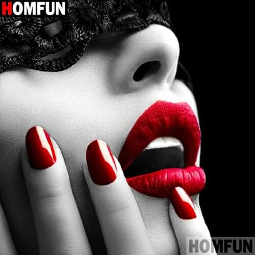 HOMFUN Full Square/Round Drill 5D DIY Diamond Painting "Character woman mask" 3D Embroidery Cross Stitch 5D Decor Gift A16852