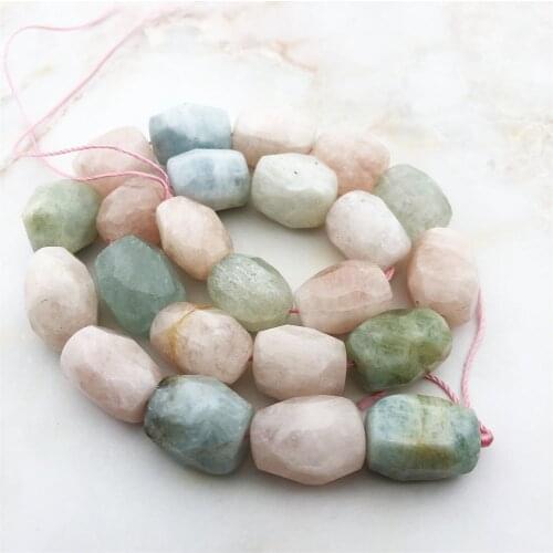 Wholesale Natural Morganite Stone Faceted Beryls Gem Stone Nugget Beads,Genuine Gem Loose Bead For Jewelry