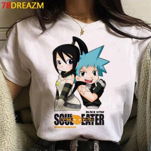Soul Eater clothes t shirt men tumblr couple clothes kawaii couple print top tees aesthetic harajuku