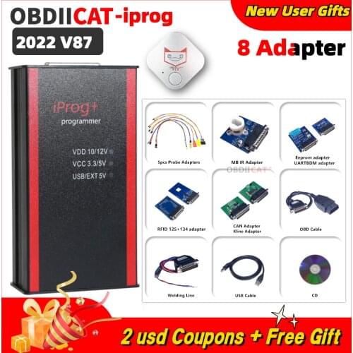 IPROG+ Iprog Pro Programmer V84 Support 2019 Year 3in1 IMMO + Mileage Correction + Airbag Reset Replace Carprog/Digiprog/Tango