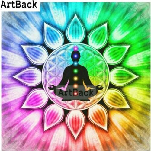 Full square drill Buddha 5d diamond painting mandala color 3d diamond mosaic kit diamond embroidery sticker