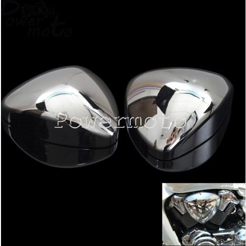 For Suzuki Boulevard M109R VZR1800 All Chrome Intake Air Filter Cover Left & Right Air Cleaner Cover Guard 2X