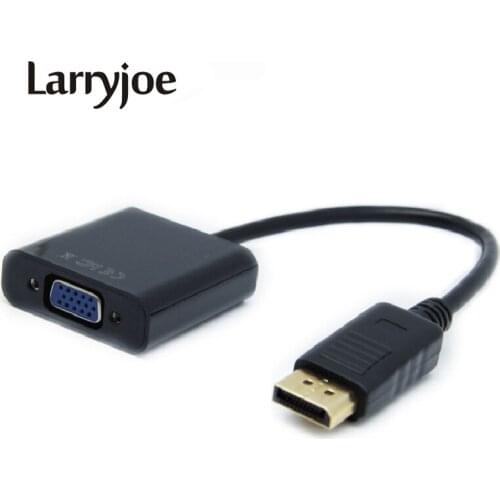 Larryjoe DP to VGA Cable 1080P Gold Plated Standard DP to VGA Converter Adapter for TV Projector Display & Multi-screen Display