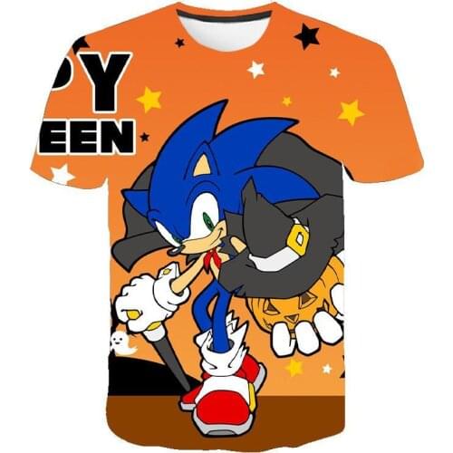 2020 summer new round neck short sleeve 3D anime cartoon character T-shirt casual top