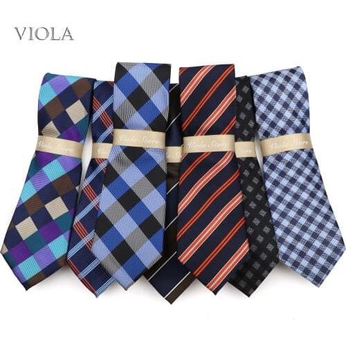 Fashion Colorful Pink Orange Plaid Striped 8cm Polyester Necktie Men Party Daily Suit Formal Classic Tie Cravat Gift Accessory