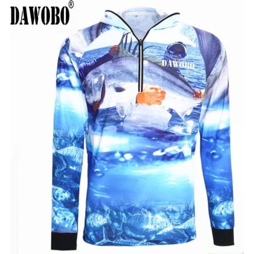2020 NEW DAWOBO Men/Women fishing shirt outdoor sportswear fishing Anti UV jersey fishing tackles angler sports clothing
