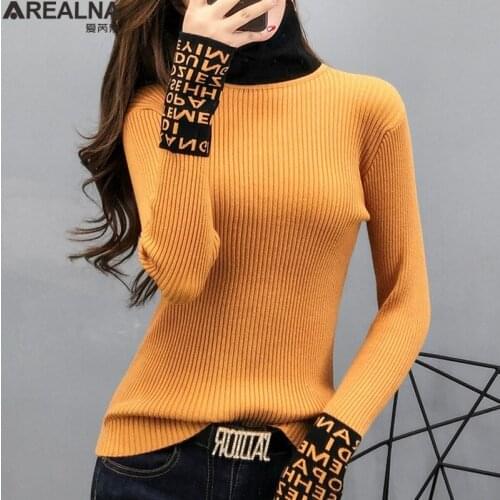 Autumn winter 2020 Knitwear Sweater Women Long Sleeve woman sweaters Pullover Turtleneck Slim Sweaters Ladies Knitted Pull Femme