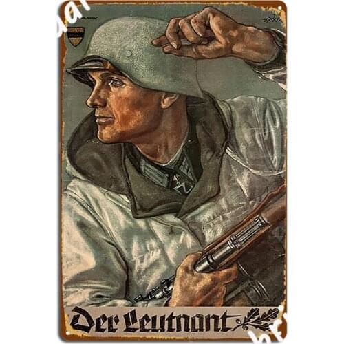 Der Leutnant The Lieutenant Ww2 Poster Metal Plaque Printing Home Cinema Garage Poster Tin Sign Poster