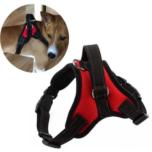 XS-XL Adjustable Reflective Nylon Pet Dog Harness Vest Harnesses Dog Lead for Husky Alaska Teddy for Dog Walking Pet Collar