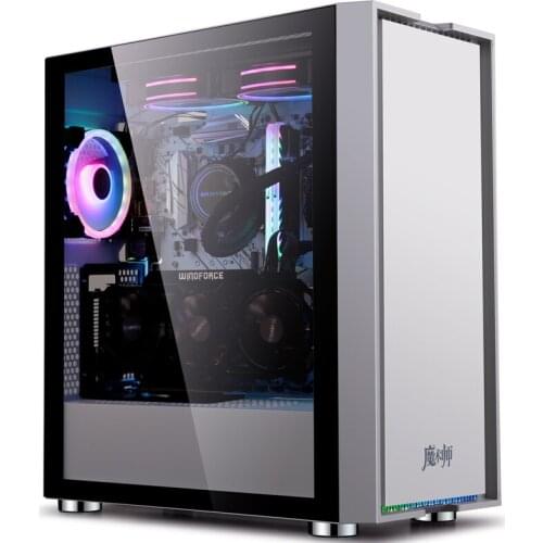 Magician Glacier Silver Case Desktop Computer Water-Cooled Full Tower Graphics Card Vertical Plug Game Large Case