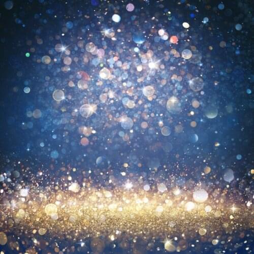 Dark Blue and Golden Light Spot Backdrop Photography Background Baby Shower Celebration Photo Booth Studio Decor