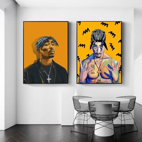 Tupac Modern Art Canvas Paintings Portrait Posters and Prints Cuadros Wall Art Pictures for Living Room Home Decoration Unframed