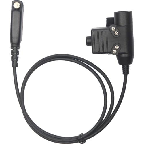 U94 PTT Push To Talk Adapter PTT Compatible With Sepura STP8000 STP8030 Walkie Talkie Headset Black