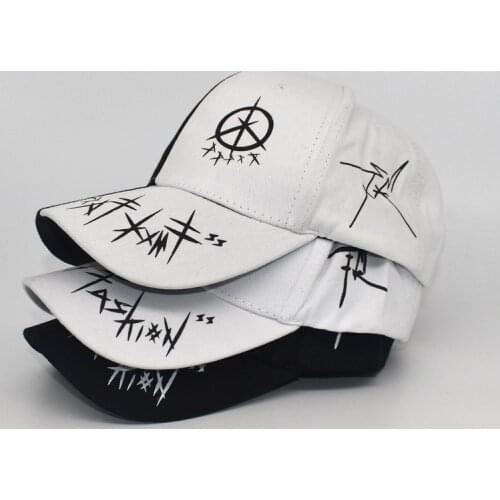 Spring And Summer Baseball Cap Black And White Graffiti Baseball Cap Outdoor Versatile Sunshade Mens And Womens Hat Boys Hat