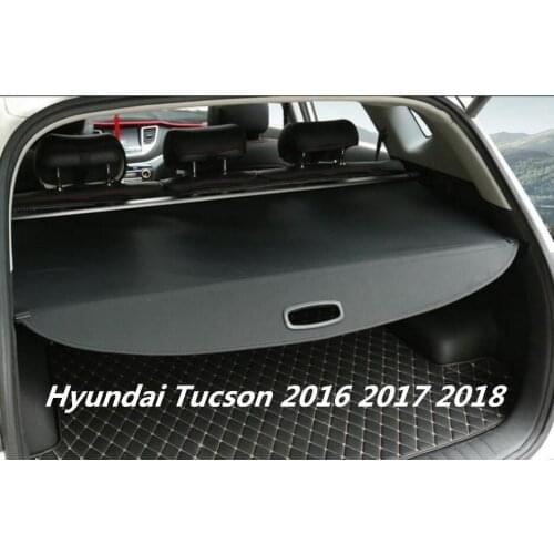 High quality Car Rear Trunk Security Shield Cargo Cover For Hyundai Tucson 2016 2017 2018 ( black, beige)