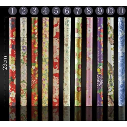 300pcs Japan Style 10 gram small perfume paper tube packaging Joss Stick Convenient Carrying Kraft Paper Incense Tube give box