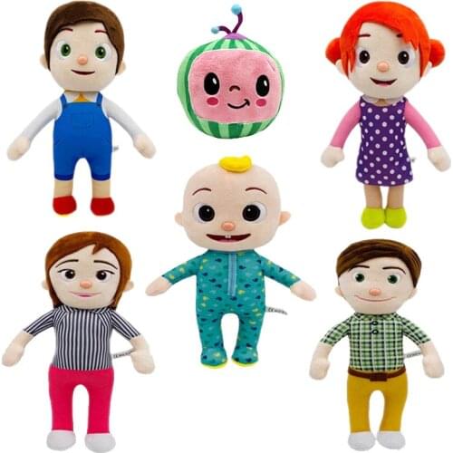 Anime Figures Jojos Family Cocomelon Kawaii Plush English Baby Music Doll PLUSH Doll ToyChildrens Birthday Gift