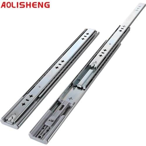 AOLISHENG heavy-duty drawer slide rail three-section drawer track damping buffer 53 wide RV load-bearing industrial slide rail