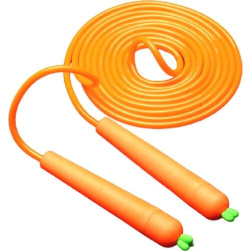 Kindergarten Sports Children Exercise Toys Adjustable Cute Carrot Shape Handle Skipping Rope Parent-child Interactive Game Toys