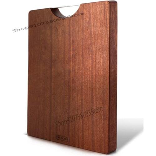 Ebony wood cutting board household solid wood cutting board whole wood rectangular cutting board cutting board rolling panel