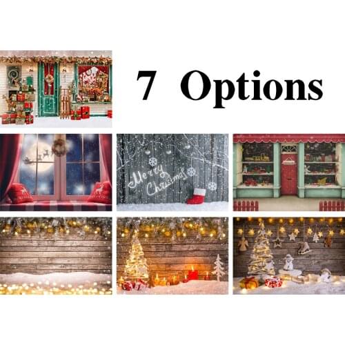 Photography Backdrop Christmas Winter Snow Wooden Gift House Celebrate Background Photocall Photographic Photo Studio Photobooth