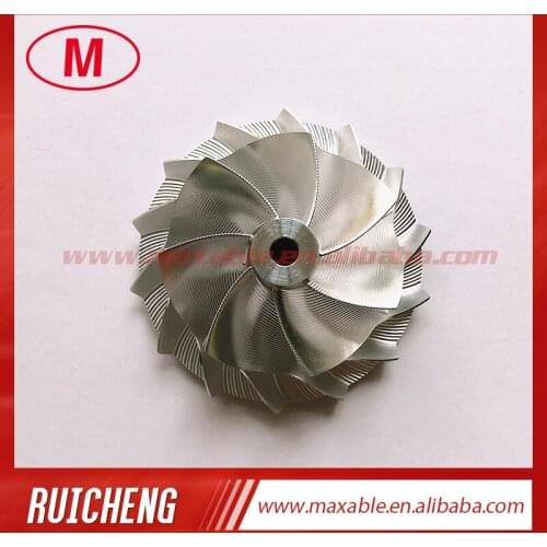GT15-25 47.00/61.98mm 7+7 blades turbo point milling high performance air curve billet/milling/aluminum 2618 compressor wheel