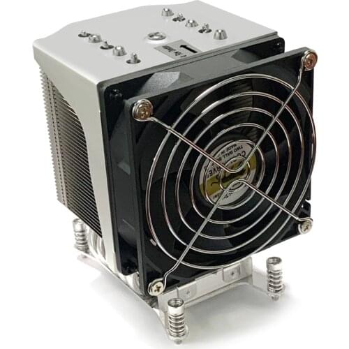 4U Server CPU Radiator 5 Heatpipes For AMD SP3 TR4 Intel Xeon X99 X299 LGA 2011 2066 Socket Two Ball Bearing Fan Silent Cooler