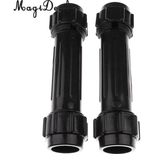 MagiDeal HIigh Quality 2Pc PVC Screwed Joints for Outdoor Surfing Kayak Canoe Inflatable Boat Paddles Anti-Skid Accessory Black