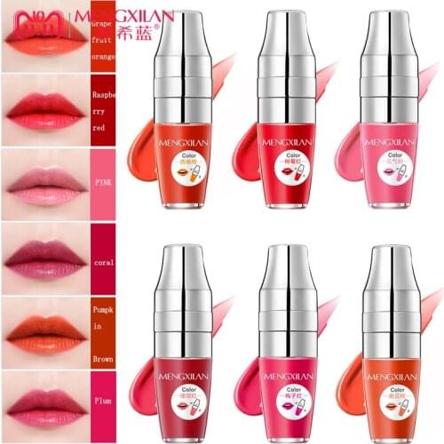 MENGXILAN 6 colors Matte Liquid Lipstick Moisturizer Smooth Lip Stick Waterproof Long Lasting Lip Gloss Cosmetic Beauty Makeup