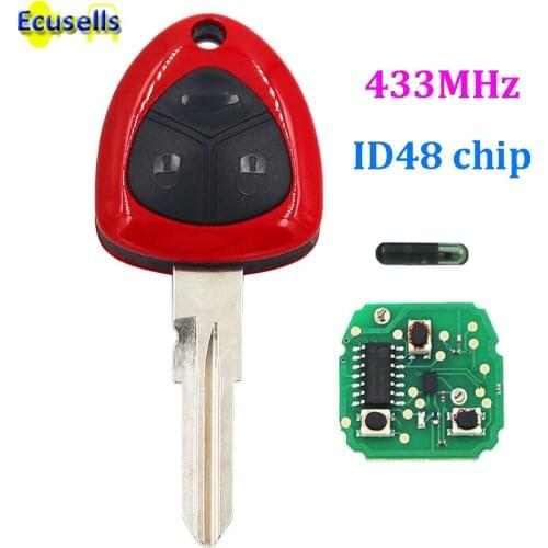 New 3 button full Remote Key 433 MHZ ID48 chip for Ferrari 458 ITALIA 612 599 GTB CALIFORNIA FF right blade