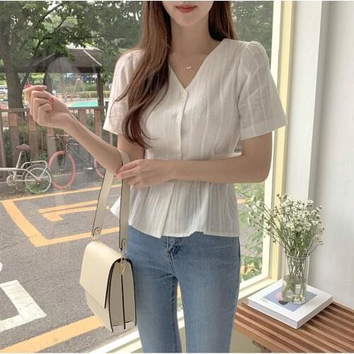 New spring Vintage solid female Oversize Tops Women Shirt short sleeve Girls Blouse Summer Plus Size Women Blouses femme Blusas