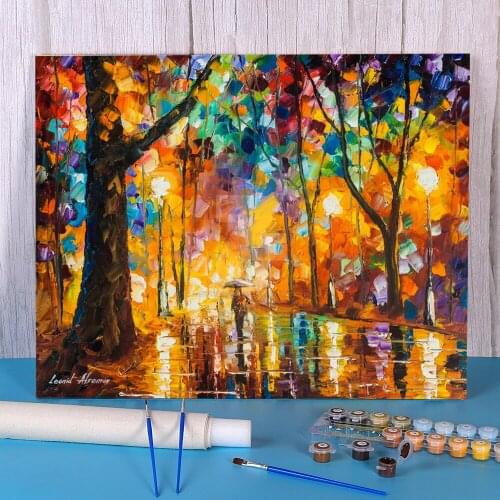 Chilling Memories DIY Painting By Numbers Set Acrylic Paints 50*70 Oil Painting Handmade Crafts For Adults Wall Handicraft