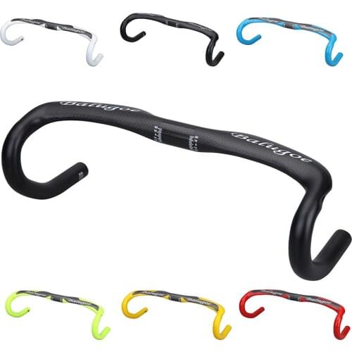 Full Carbon400 / 420 / 440mm Bicycle Road Cycling Bicycle Handle Bright Black Handlebar 31.8mm Drop Folded Bicycle Bicycle Acces