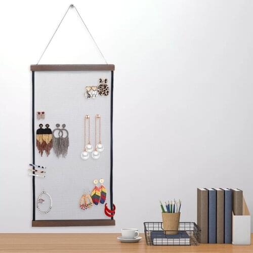 Portable Wall-mounted Earring Holder Mesh Storage Display Rack Jewelry Organizer Sunglasses Save Space Wall Decoration